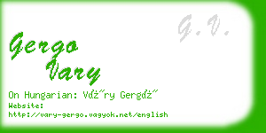 gergo vary business card